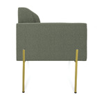 Sofá 2 Lugares Namoradeira Pé Ferro Dourado Marisa Bouclê D03