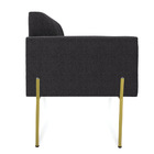 Sofá 2 Lugares Namoradeira Pé Ferro Dourado Marisa Bouclê Gra