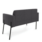 Sofá 2 Lugares Namoradeira Pé Ferro Preto Marisa Bouclê D03 -