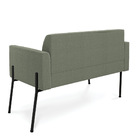 Sofá 2 Lugares Namoradeira Pé Ferro Preto Marisa Bouclê D03 -