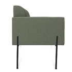 Sofá 2 Lugares Namoradeira Pé Ferro Preto Marisa Bouclê D03 -