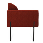 Sofá 2 Lugares Namoradeira Pé Ferro Preto Marisa Bouclê D03 -