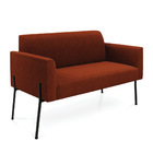 Sofá 2 Lugares Namoradeira Pé Ferro Preto Marisa Bouclê D03 -