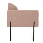 Sofá 2 Lugares Namoradeira Pé Ferro Preto Marisa Bouclê Rosê