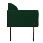 Sofá 2 Lugares Namoradeira Pé Ferro Preto Marisa Bouclê Verde