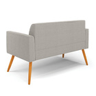 Sofá 2 Lugares Namoradeira Pé Palito Castanho Marisa Bouclê -