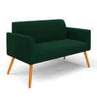 Sofá 2 Lugares Namoradeira Pé Palito Castanho Marisa Bouclê -