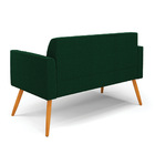 Sofá 2 Lugares Namoradeira Pé Palito Castanho Marisa Bouclê -