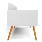 Sofá 2 Lugares Namoradeira Pé Palito Castanho Marisa Bouclê -