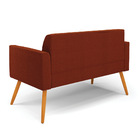 Sofá 2 Lugares Namoradeira Pé Palito Castanho Marisa Bouclê -