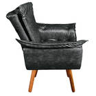 Sofá 2 Lugares Namoradeira Pé Palito Castanho Opala Corano D0