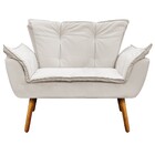 Sofá 2 Lugares Namoradeira Pé Palito Castanho Opala Corino Be