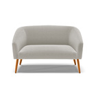 Sofá 2 Lugares Namoradeira Pé Palito Castanho Stella Bouclê C