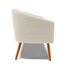 Sofá 2 Lugares Namoradeira Pé Palito Castanho Stella Bouclê D