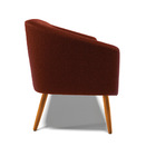 Sofá 2 Lugares Namoradeira Pé Palito Castanho Stella Bouclê D