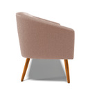 Sofá 2 Lugares Namoradeira Pé Palito Castanho Stella Bouclê D