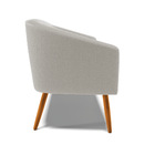 Sofá 2 Lugares Namoradeira Pé Palito Castanho Stella Bouclê D