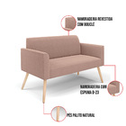 Sofá 2 Lugares Namoradeira Pé Palito Natural Marisa Bouclê -