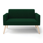 Sofá 2 Lugares Namoradeira Pé Palito Natural Marisa Bouclê -