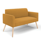 Sofá 2 Lugares Namoradeira Pé Palito Natural Marisa Bouclê Mo