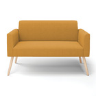 Sofá 2 Lugares Namoradeira Pé Palito Natural Marisa Bouclê Mo