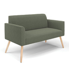 Sofá 2 Lugares Namoradeira Pé Palito Natural Marisa Bouclê Pi