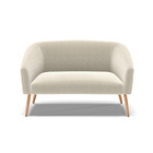 Sofá 2 Lugares Namoradeira Pé Palito Natural Stella Bouclê D0