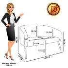 Sofá 2 Lugares Namoradeira Pé Palito Natural Stella Bouclê D0