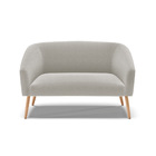 Sofá 2 Lugares Namoradeira Pé Palito Natural Stella Bouclê D0