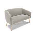 Sofá 2 Lugares Namoradeira Pé Palito Natural Stella Bouclê D0