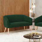 Sofá 2 Lugares Namoradeira Pé Palito Natural Stella Bouclê D0