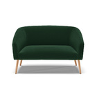 Sofá 2 Lugares Namoradeira Pé Palito Natural Stella Bouclê D0