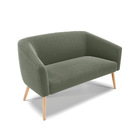 Sofá 2 Lugares Namoradeira Pé Palito Natural Stella Bouclê Pi