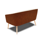 Sofá 2 Lugares Namoradeira Pé Palito Natural Stella Nozes/lin