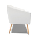 Sofá 2 Lugares Namoradeira Pé Palito Natural Stella Sintético