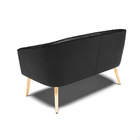 Sofá 2 Lugares Namoradeira Pé Palito Natural Stella Sintético