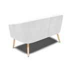 Sofá 2 Lugares Namoradeira Pé Palito Natural Stella Sintético