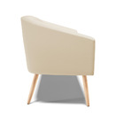 Sofá 2 Lugares Namoradeira Stella Pé Palito Natural Sintético