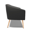 Sofá 2 Lugares Namoradeira Stella Pé Palito Natural Sintético