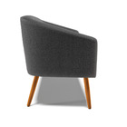 Sofá 2 Lugares Namoradeira Stella Pés Palito Castanho Bouclê