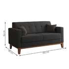 Sofá 2 Lugares Narvik Linho Grafite