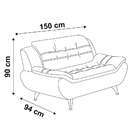 Sofá 2 Lugares New Passion Suede Cinza