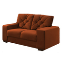 Sofá 2 Lugares Ocre Em Veludo 1,44m Ieoh