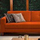 Sofá 2 Lugares Ocre Em Veludo 1,70m Daisy