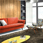 Sofá 2 Lugares Ocre Em Veludo 1,81m Indus