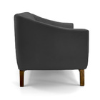 Sofá 2 Lugares Odeon D07 140cm Base Madeira Suede Cinza - D'r