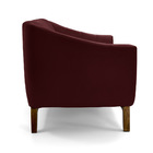 Sofá 2 Lugares Odeon D07 140cm Base Madeira Veludo Bordô - D'