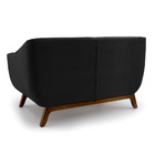 Sofá 2 Lugares Odeon D07 140cm Base Madeira Veludo Preto - D'