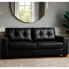 Sofá 2 Lugares Olga 206cm Couro Preto - Sallar Home