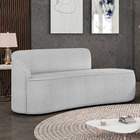 Sofá 2 Lugares Orgânico 140 Cm Morgan Bouclê Cinza